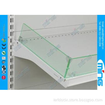Light Beige Acrylic Gondola Shelf Riser Retail Display Shel